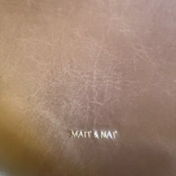 Matt & Nat Purple Round Vegan Crossbody Bag With Dual Handles & Adjustable Strap - Picture 9 of 9